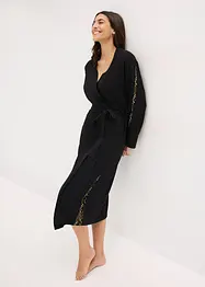 Kimono-morgenkåpe med glitrende blonder, bonprix