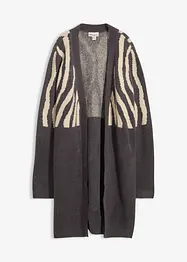 Strikket kåpe med sebratrykk, bonprix