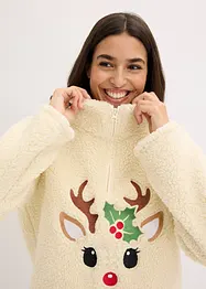 Loungewear-joggedress i pilé med fleecebukse, bonprix