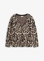 Jacquard strikkejakke, bonprix