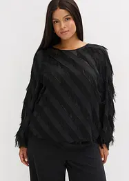 Bluse med frynser, bonprix
