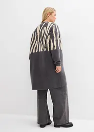 Strikket kåpe med sebratrykk, bonprix
