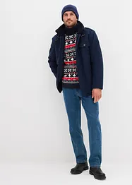 Genser med høy hals og koftemønster, bonprix