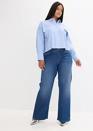 Oversized skjorte i bomullsmiks, bonprix