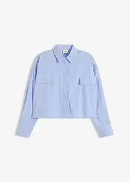 Oversized skjorte i bomullsmiks, bonprix