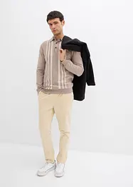 Finstrikket genser med krage, Slim Fit, bonprix