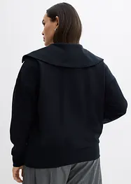 Langermet topp i viskosemiks med stor krage, bonprix