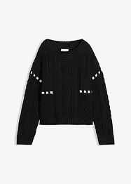 Kabelstrikket genser, bonprix