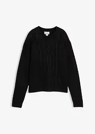 Kabelstrikket genser, bonprix