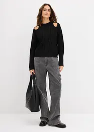 Kabelstrikket genser, bonprix