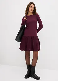 Trikotkjole med ballongskjørt, bonprix