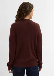 Finstrikket cardigan med rund hals, bonprix