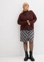 Finstrikket cardigan med rund hals, bonprix