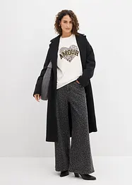 Oversized sweatshirt i bomullsmiks, bonprix