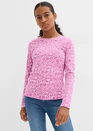 Langermet topp med økologisk bomull (3-pack), bonprix