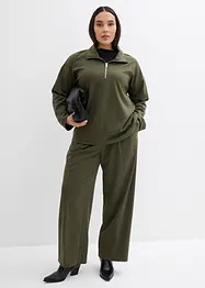 Bukse med legg i viskosemiks, bonprix