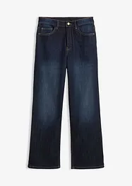 Wide-leg-termojeans med jerseyfôr, Mid Waist, bonprix