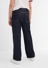 Wide-leg-termojeans med jerseyfôr, Mid Waist, bonprix