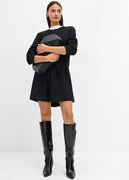 Sweatskjørt med legg av viskosemiks med glans, bonprix