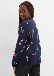 Finstrikket genser med julemotiv, bonprix