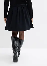 Sweatskjørt med legg av viskosemiks med glans, bonprix