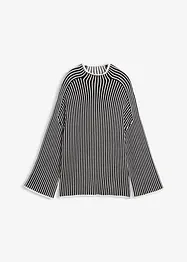 Genser i viskosemiks med halvhøy hals, bonprix