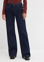 Wide Leg-jeans Mid Waist med økologisk bomull, bonprix