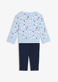 Sweatshirt og leggings i 100% økologisk bomull (2-delt sett), bonprix