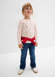 Langermet topp i økologisk bomull med elastan, bonprix