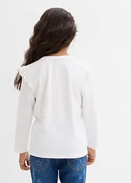 Langermet topp i økologisk bomull med elastan (2-pack), bonprix