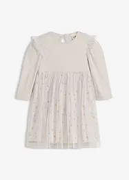 Bodykjole med rysjer og tyll, bonprix