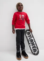 Sweatshirt i 100% økologisk bomull med julemotiv, bonprix