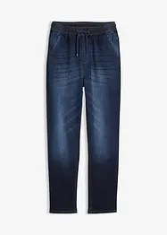 Varmende Regular Fit-pull on-jeans med jerseyfôr, Straight, bonprix