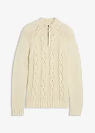 Grovstrikket troyer-genser med bomull, bonprix