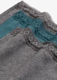 High Waist-truse med bomull (3-pack), bonprix