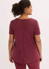 Ekstra myk treningstopp med innfelling i mesh, hurtigtørkende, bonprix