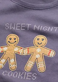 Pyjamas med flanellbukse, bonprix