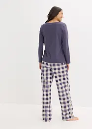 Pyjamas med flanellbukse, bonprix