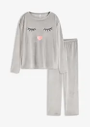Loungewear-kosedress i fløyel, bonprix