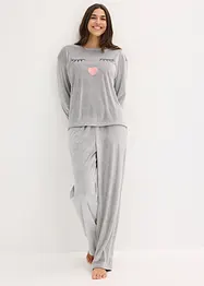 Loungewear-kosedress i fløyel, bonprix