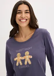 Pyjamas med flanellbukse, bonprix