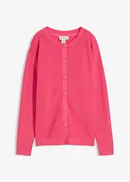 Finstrikket cardigan med rund hals, bonprix