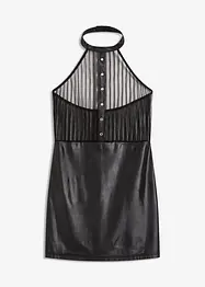 Halterneckkjole i wetlook, bonprix