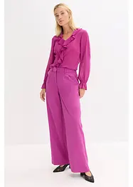 Bluse med volanger, bonprix