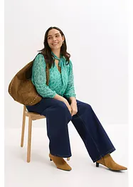 Langermet topp av delikat mesh, bonprix