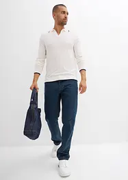 Finstrikket genser med kontrastdetaljer, bonprix