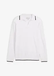 Finstrikket genser med kontrastdetaljer, bonprix