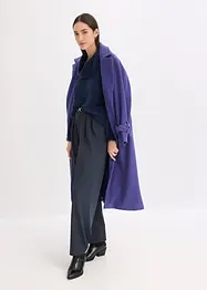 Genser i mykt fjærgarn med rullekrage, bonprix