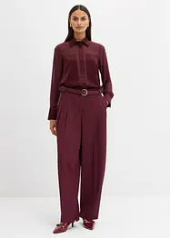 Skjorte med innfelling i sateng, bonprix