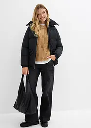 Vattert jakke med pilékrage, bonprix